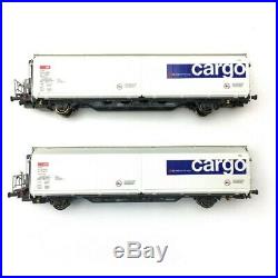 2 wagons HBBILLS-uy SBB CARGO Ep VI-HO 1/87-MABAR 87517