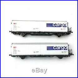 2 wagons HBBILLS-uy SBB CARGO Ep VI-HO 1/87-MABAR 87518