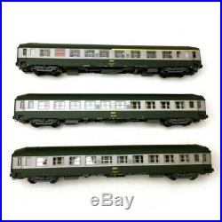 3 Voitures UIC Couchette SNCF Ep IV B9/C9 A4/4B5-HO 1/87-REE VB221