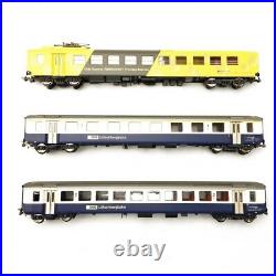 3 voitures Fromage Express Unifié EW I BLS-SBB Ep IV 3R-HO 1/87-PIKO 96787AC