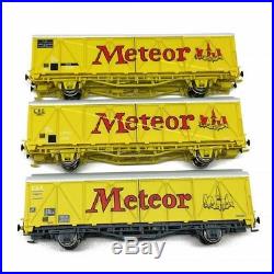 3 wagons EVS His toit haut Meteor Sncf époque IV -HO-1/87-LSMODELS 30651