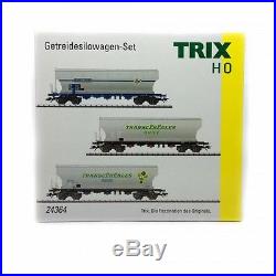 3 wagons céréaliers Sncf Transcéréales TMF CITA ép VI-HO-1/87-TRIX 24364