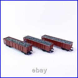 3 wagons tombereaux Eaos chargé ferraille DB, Ep V MARKLIN 46899 HO 1/87