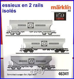 46341 Marklin Coffret De 3 Wagons Tremies Groupe Soufflet Voir Photos Neufs