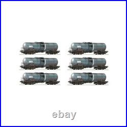 6 wagons-citernes patinés, GATX Ep VI-HO 1/87-ROCO 75972