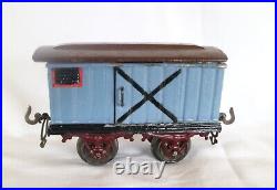 AC3643 Vintage Bing 0 échelle Cheval Transport Wagon Avec Intérieur Détail