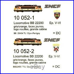 Coffret 2 loco BB22200 Dijon-P digitale son Ep V-VI SNCF-HO 1/87-LSMODELS 10052S