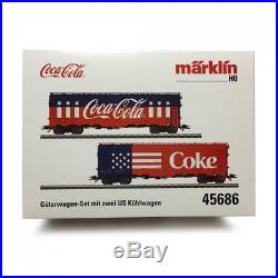 Coffret 2 wagons frigo Coca-Cola-HO 1/87-MARKLIN 45686