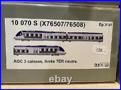 Coffret AGC X76507 TER Livree Neutre SNCF Ep V-VI LSModels 10070 3 Caisses HO