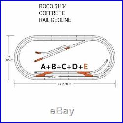 Coffret de rails Geoline E -HO-1/87-ROCO 61104