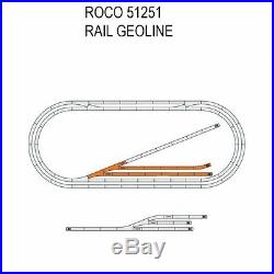 Coffret de rails Geoline aiguillage motorisé -HO-1/87-ROCO 51251