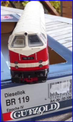 Gützold 33200 Dcc-Numérique Locomotive Diesel Br 119 111-3 Dr Époque 4 LED Bw