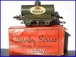 Hornby Séries 1931 O Calibre Emballé Fer Blanc Mobiloil Gargouille Tank