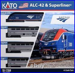 KATO N Jauge Amtrak ALC-42 Chargeur & Superliner 4-Car Set 10-1788 Train Modèle