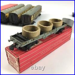 Lot Hornby Dublo Train Wagon 4035 4048 4610 4655 4647 4649 Low Sided Tractor