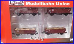 Modellbahn Union 10001 N Jeu 4 X Ouverture Marchandises Omm 37 Chargé DB Epoch 3