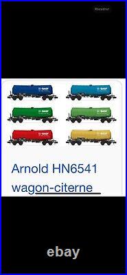 Neuf, lot de 6 wagons citernes BASF ARNOLD N réf HN 6541