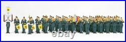 Preiser Echelle Ho Figurines Militaire 61-PIECE Air Force Marcheur Bande 13256