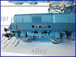 Rare Locomotive Trix Bb 12061 Bleu Ho Livre Fret Ho En Boite