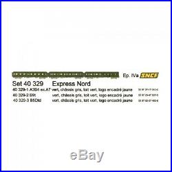 Set Express Nord, A7 B9 B5d Ep IV SNCF-HO-1/87-LSMODELS 40329