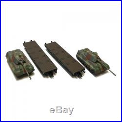 Set de 2 wagons plats transport de Tanks DRB ép II-HO-1/87-LILIPUT 230145