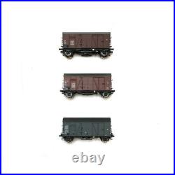 Set de 3 wagons couverts GMS 30 ép III SNCF OBB SAAR-HO 1/87-BRAWA 45901
