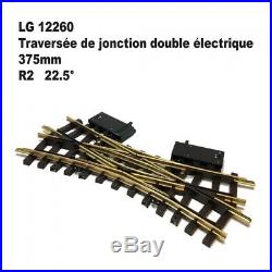 Traversée de jonction double électrique 375mm R2 22.5 degrés-G-1/22.5-LGB 12260