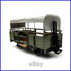 Wagon Saxon baché 4 bancs train de jardin-G 1/22.5-LGB 40271