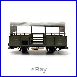 Wagon Saxon baché 4 bancs train de jardin-G 1/22.5-LGB 40271