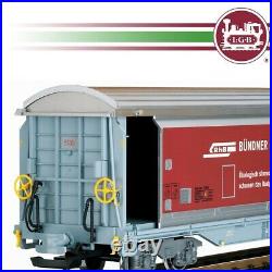 Wagon couvert à parois coulissantes RhB Ep VI train de jardin-G 1/22.5-LGB 48573
